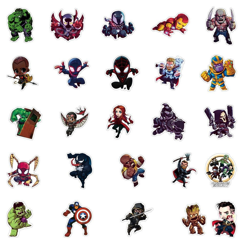 Adesivos Dos Heróis Da Marvel