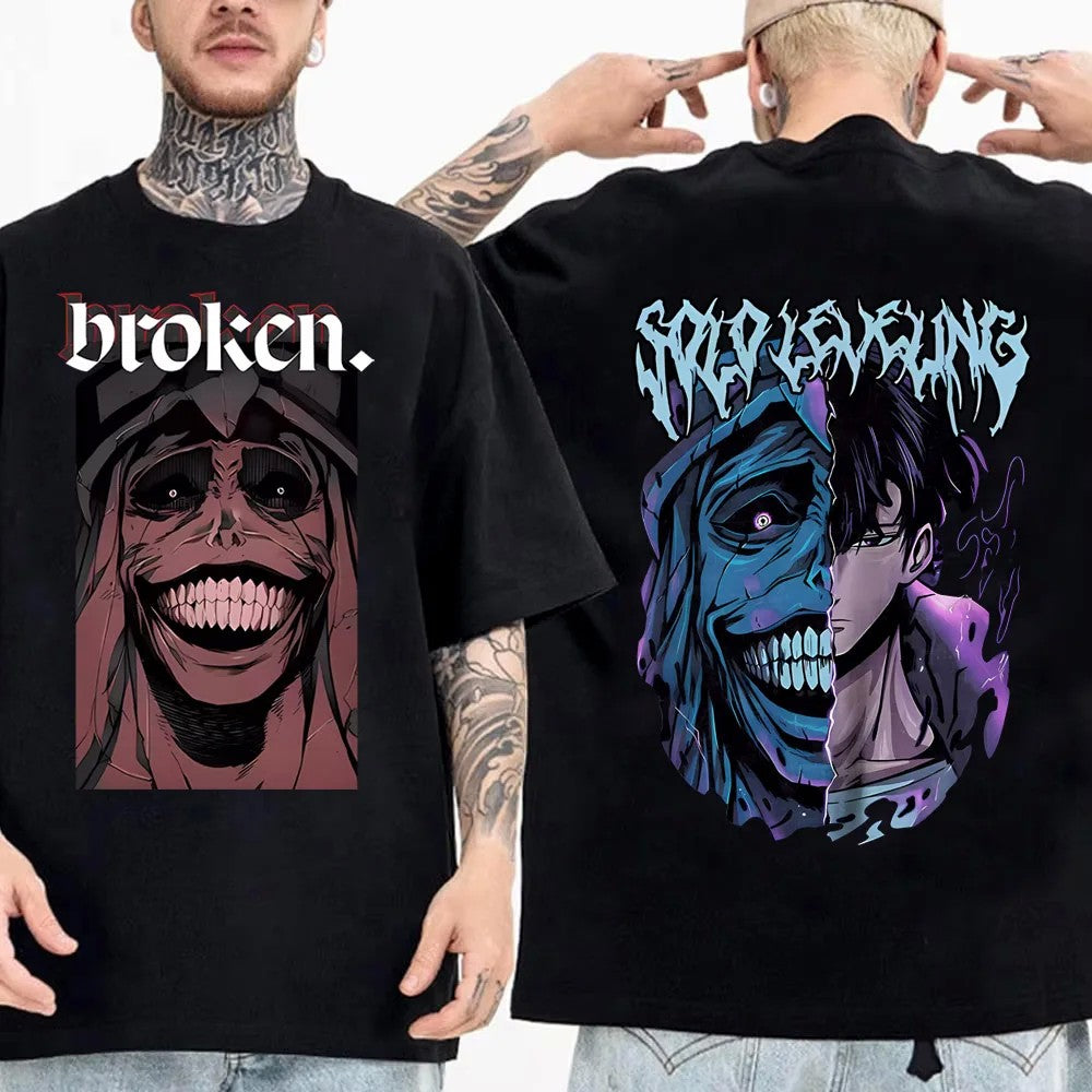 Camiseta Anime Solo Leveling estampas variadas