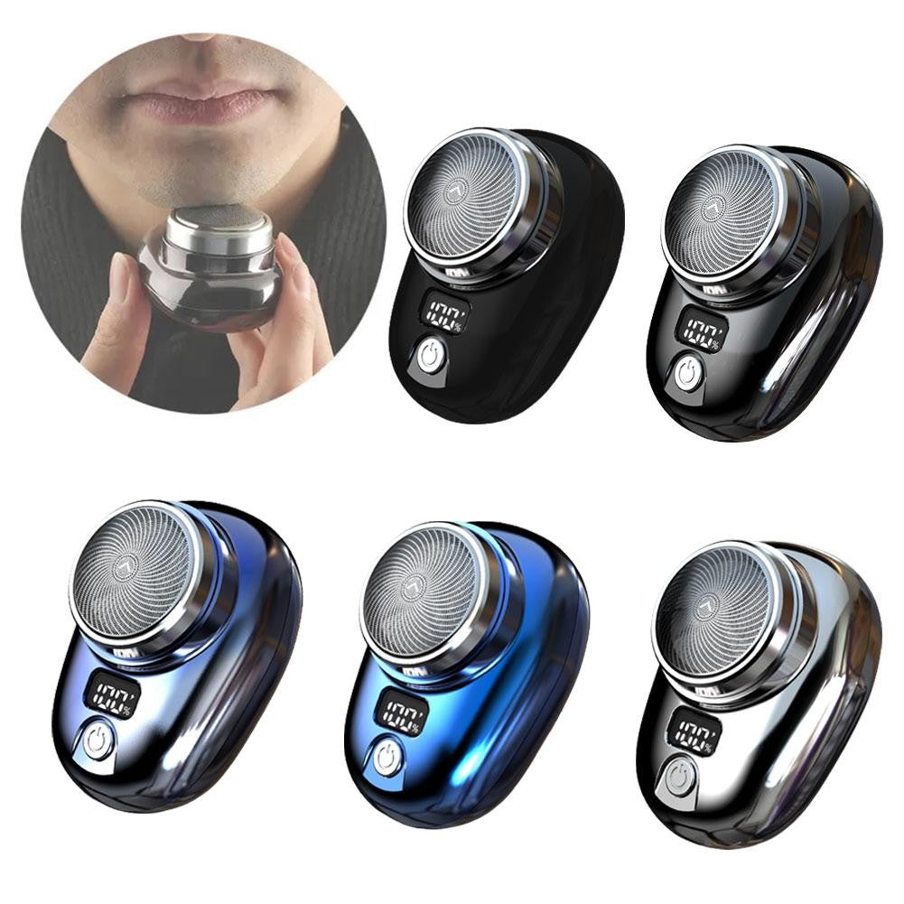 Mini barbeador elétrico para homens, display digital