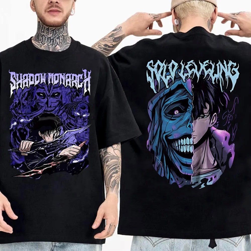 Camiseta Anime Solo Leveling estampas variadas