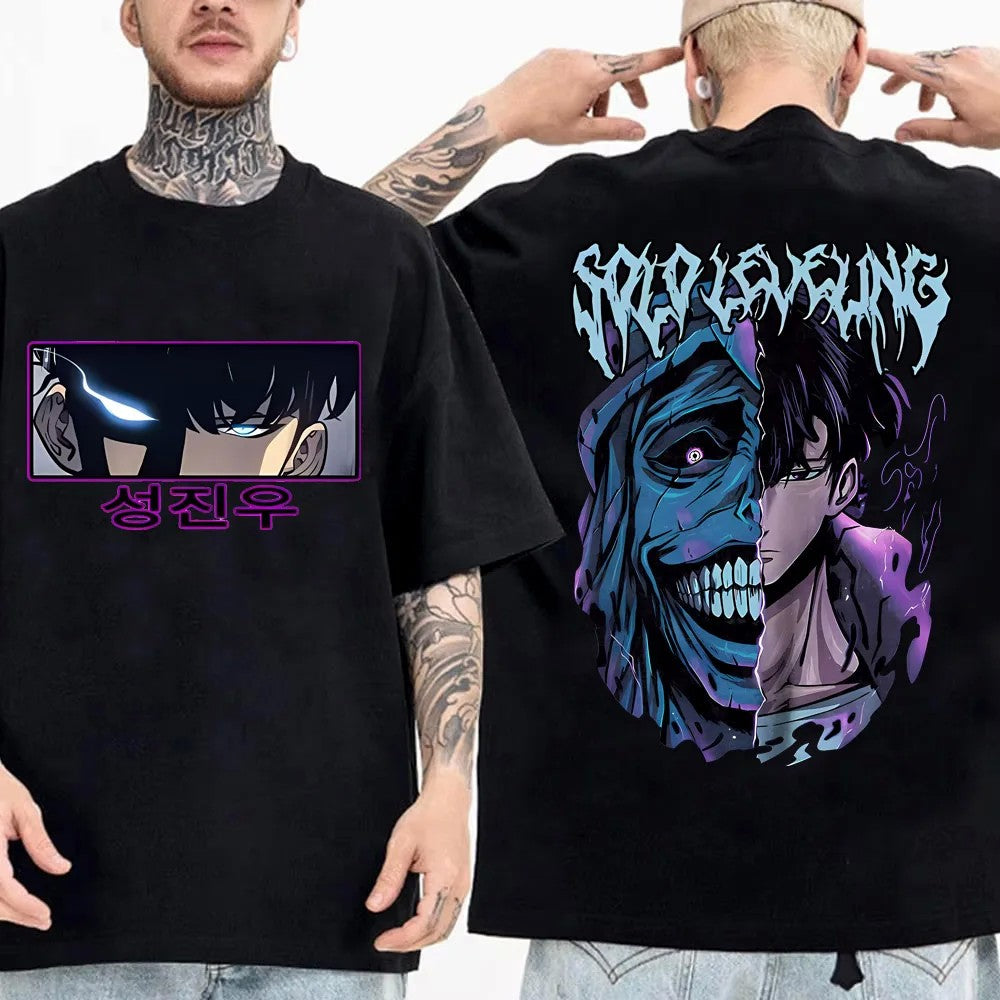 Camiseta Anime Solo Leveling estampas variadas