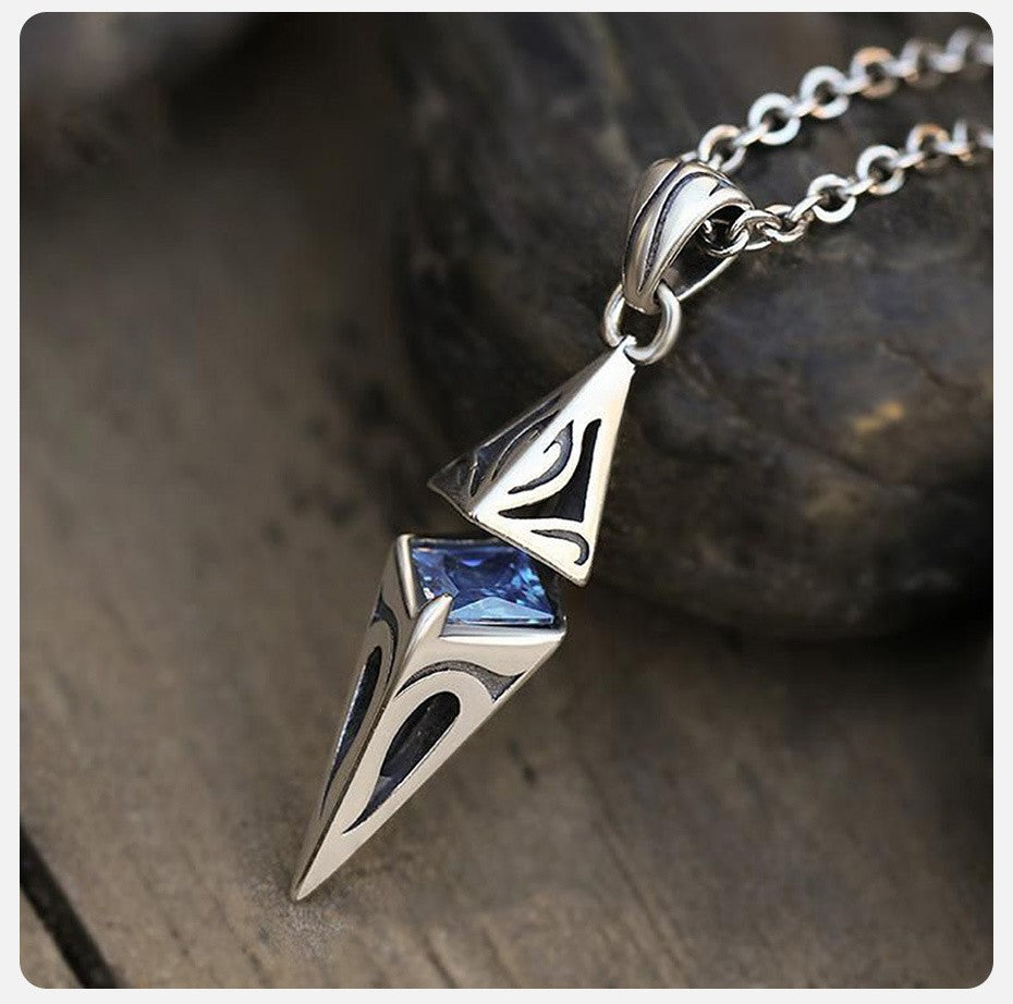 Colar de pedra azul Masculino varias cores