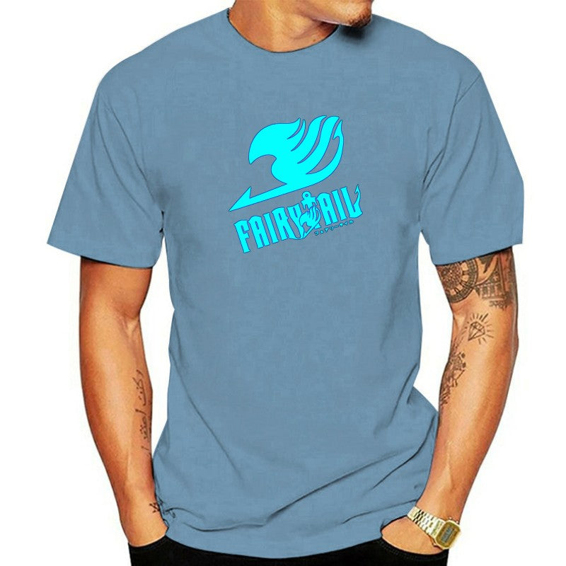 Camiseta Fairy Tail com logo luminoso