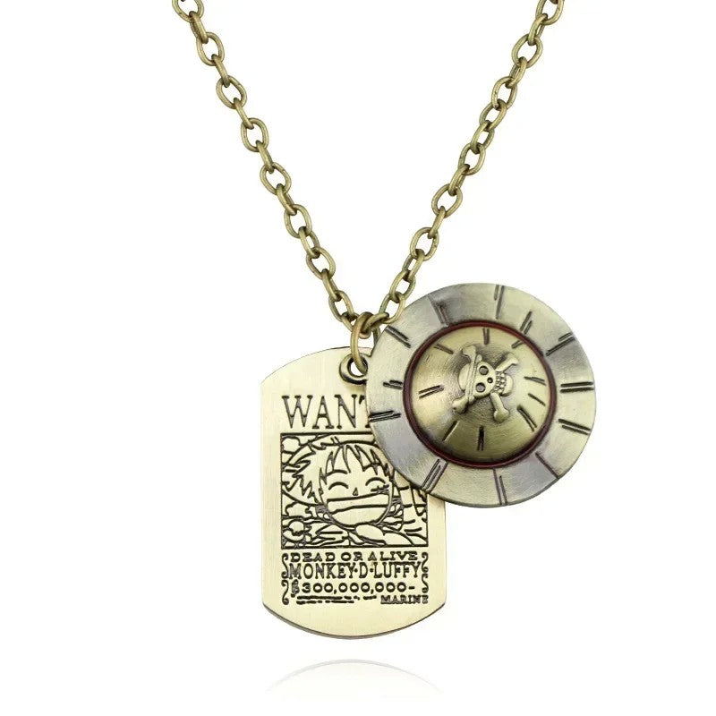 Colar Anime One Piece Luffy em metal