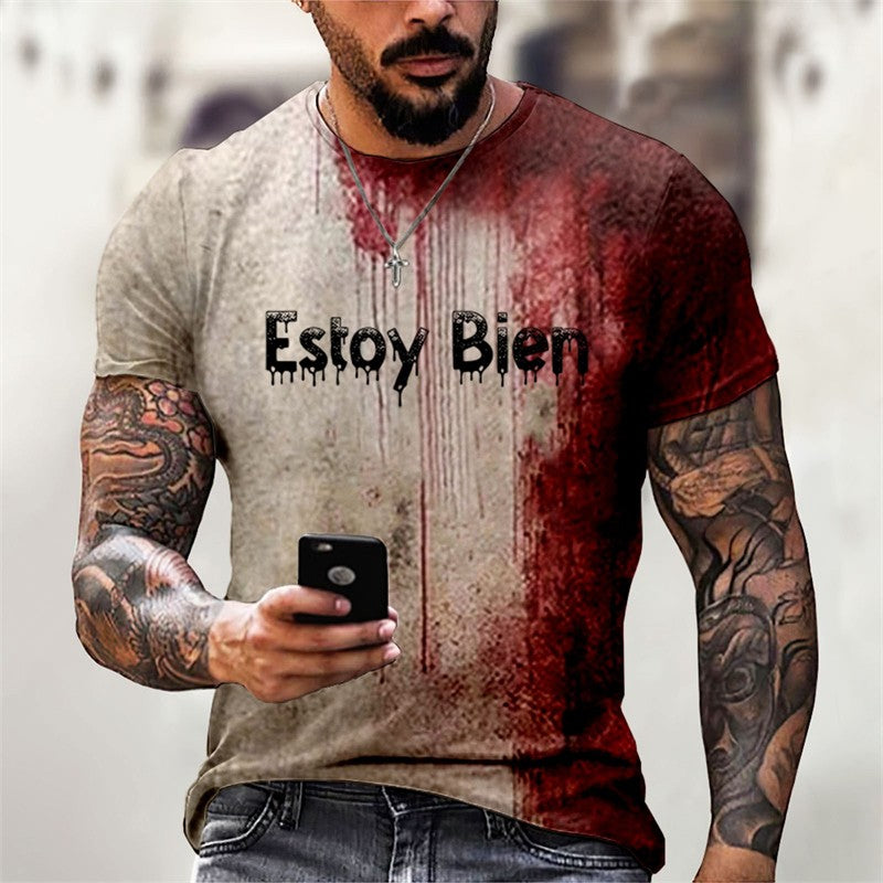 Camiseta Masculina design de sangue