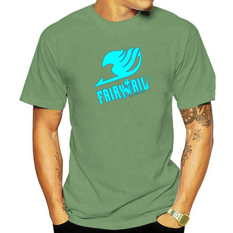 Camiseta Fairy Tail com logo luminoso