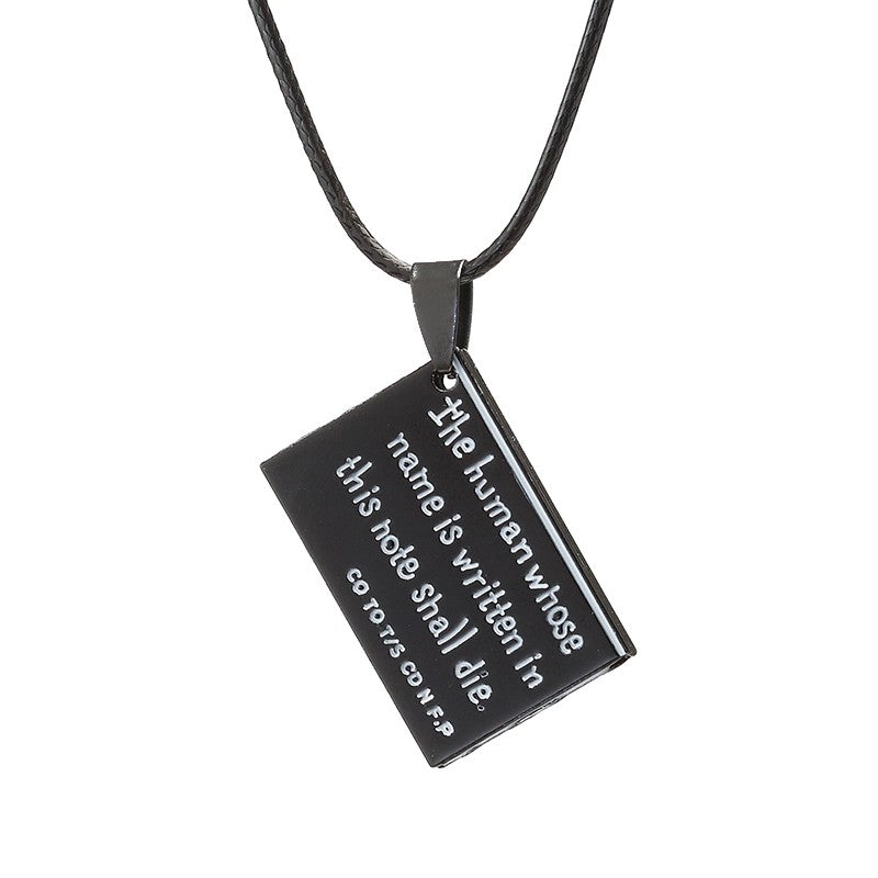 Colar Com gargantilha em couro - Anime Death Note L