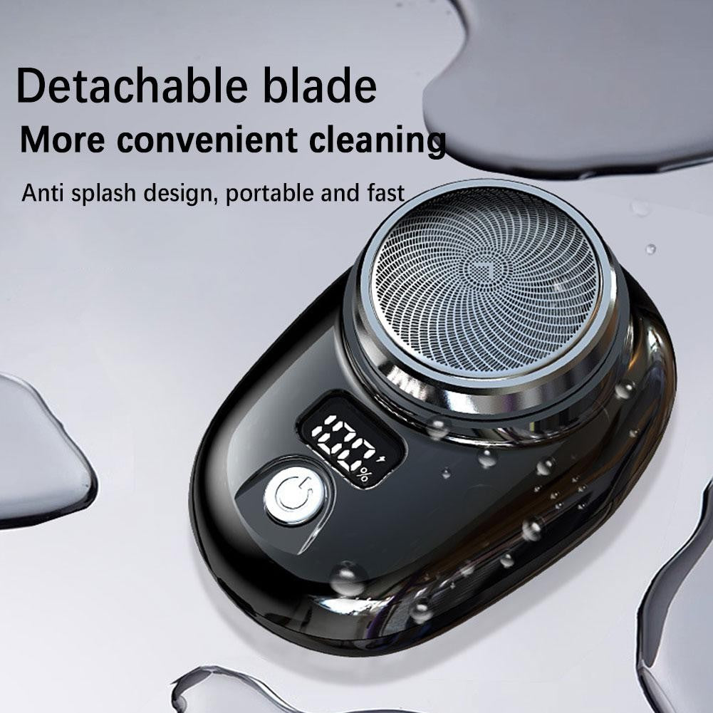 Mini barbeador elétrico para homens, display digital