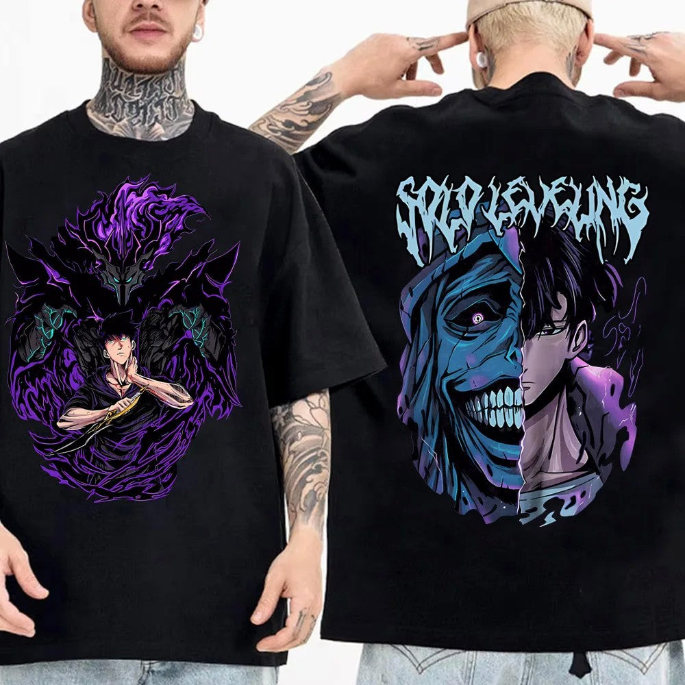 Camiseta Anime Solo Leveling estampas variadas