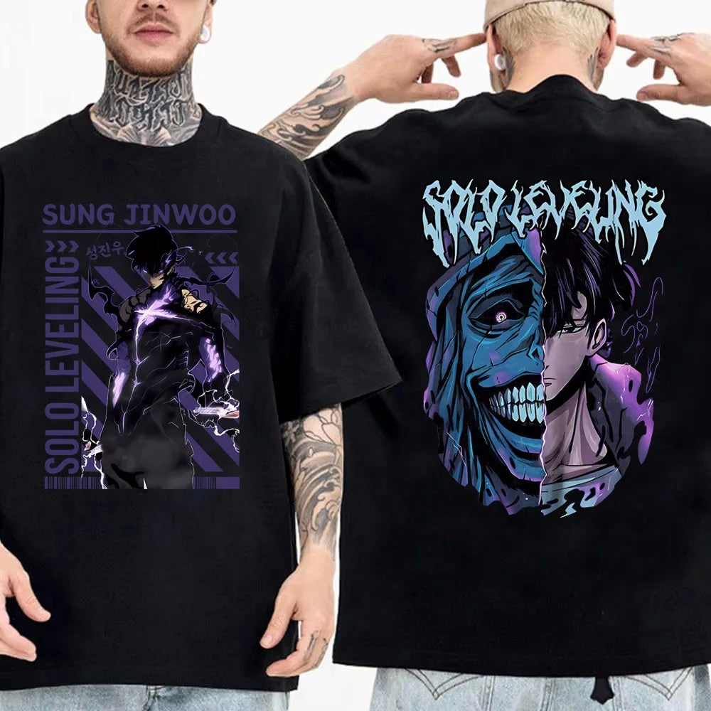 Camiseta Anime Solo Leveling estampas variadas