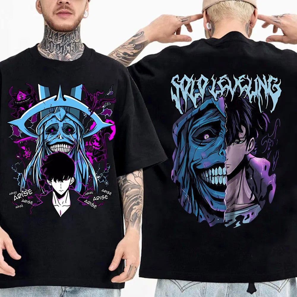 Camiseta Anime Solo Leveling estampas variadas