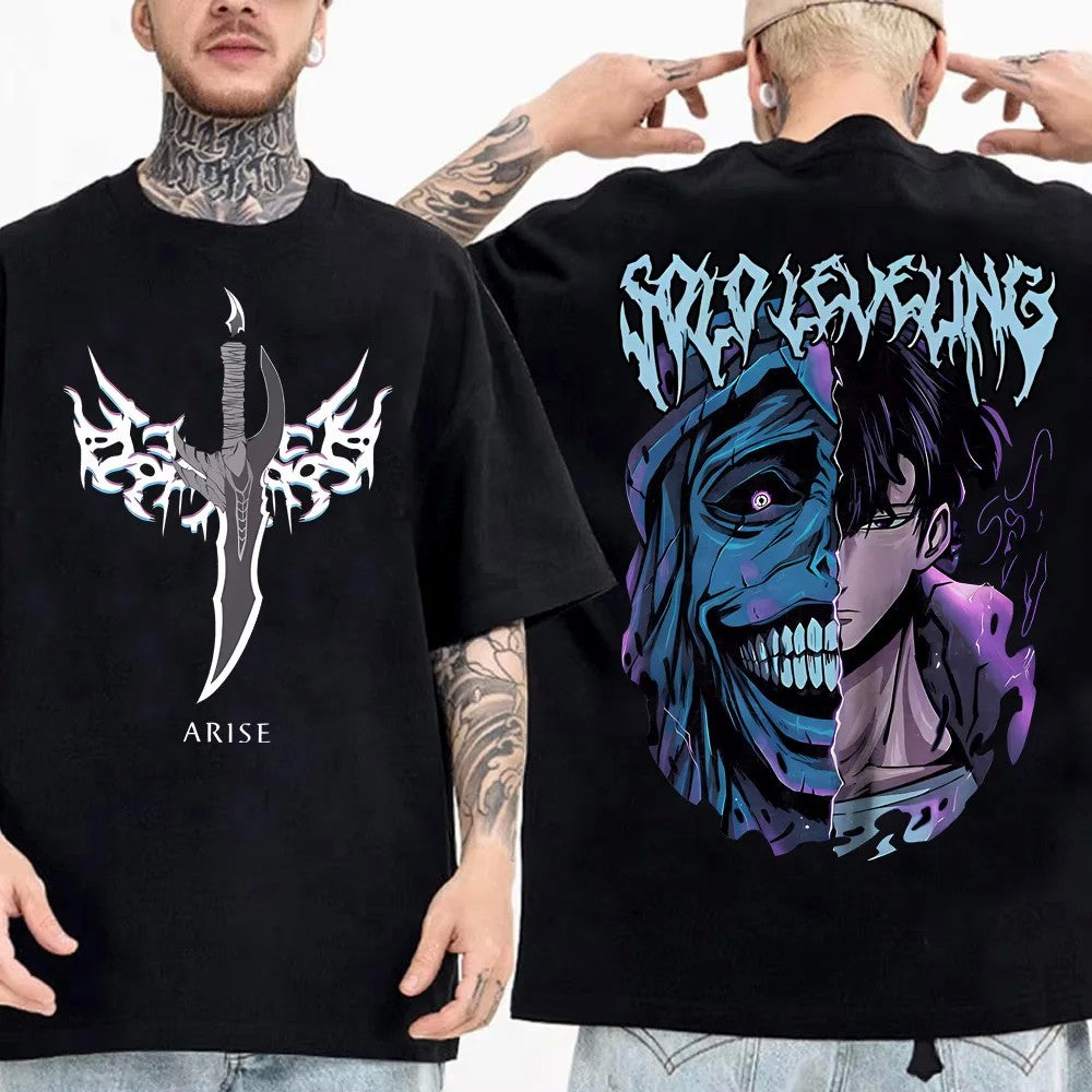 Camiseta Anime Solo Leveling estampas variadas