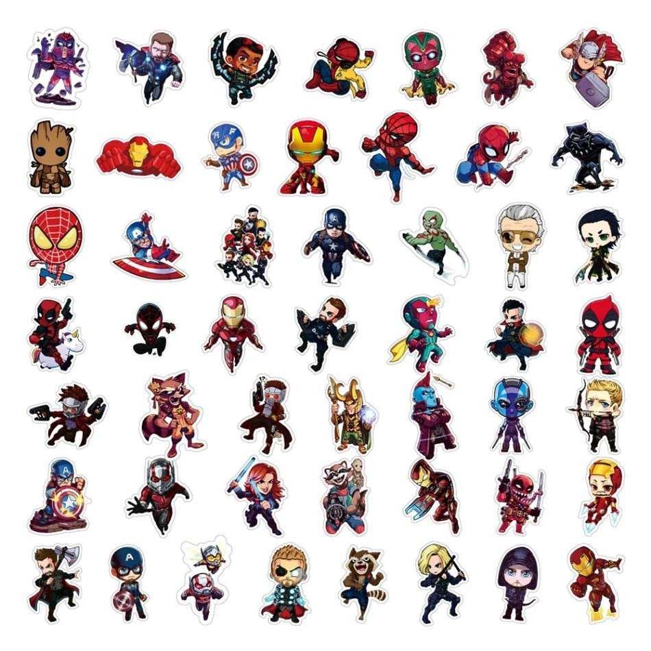 Adesivos Dos Heróis Da Marvel