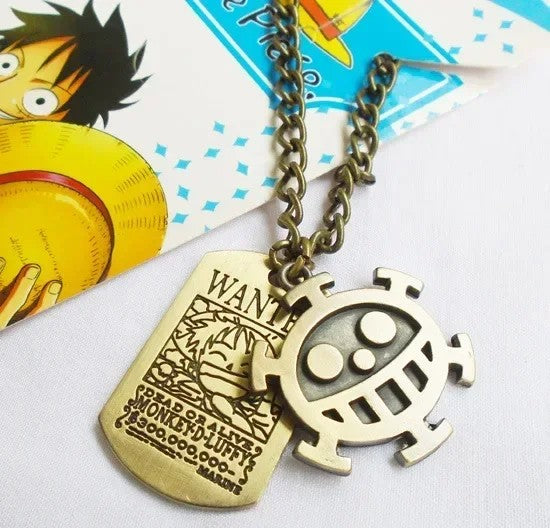 Colar Anime One Piece Luffy em metal