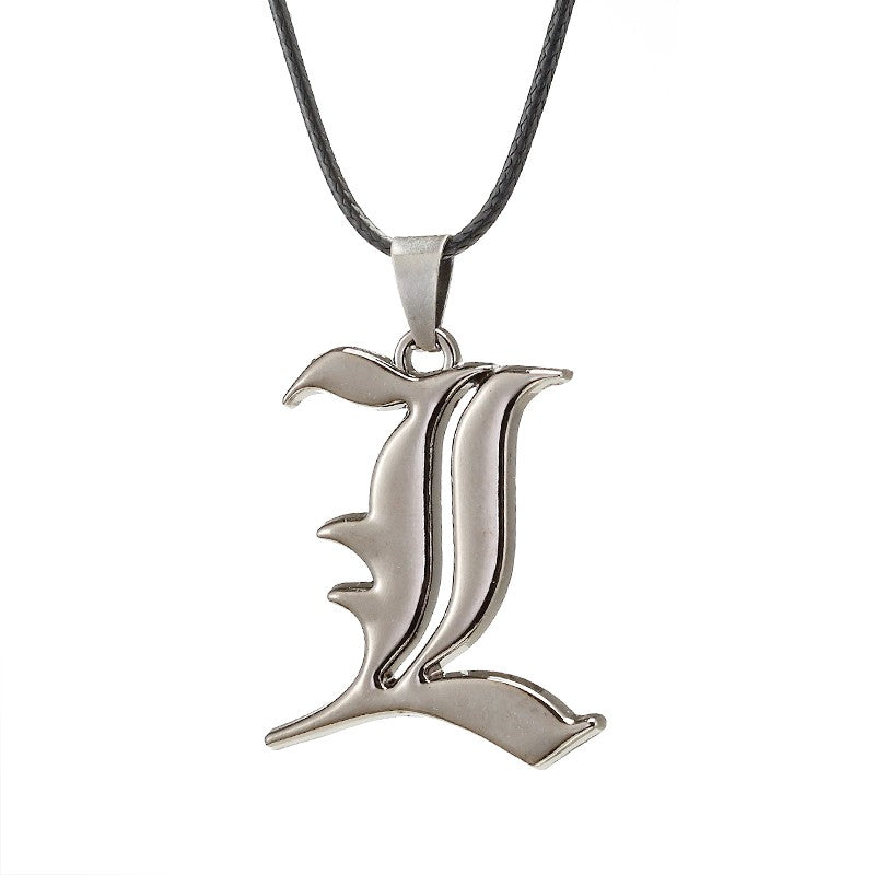Colar Com gargantilha em couro - Anime Death Note L