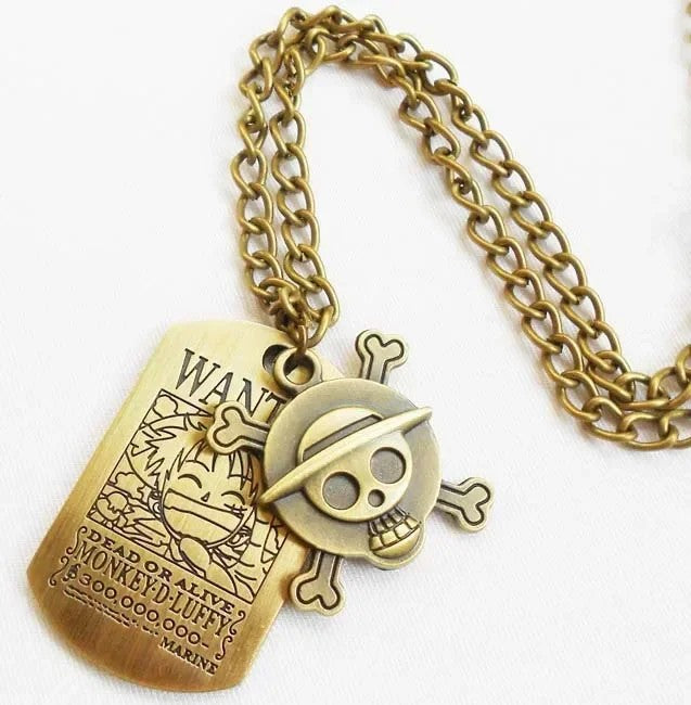 Colar Anime One Piece Luffy em metal
