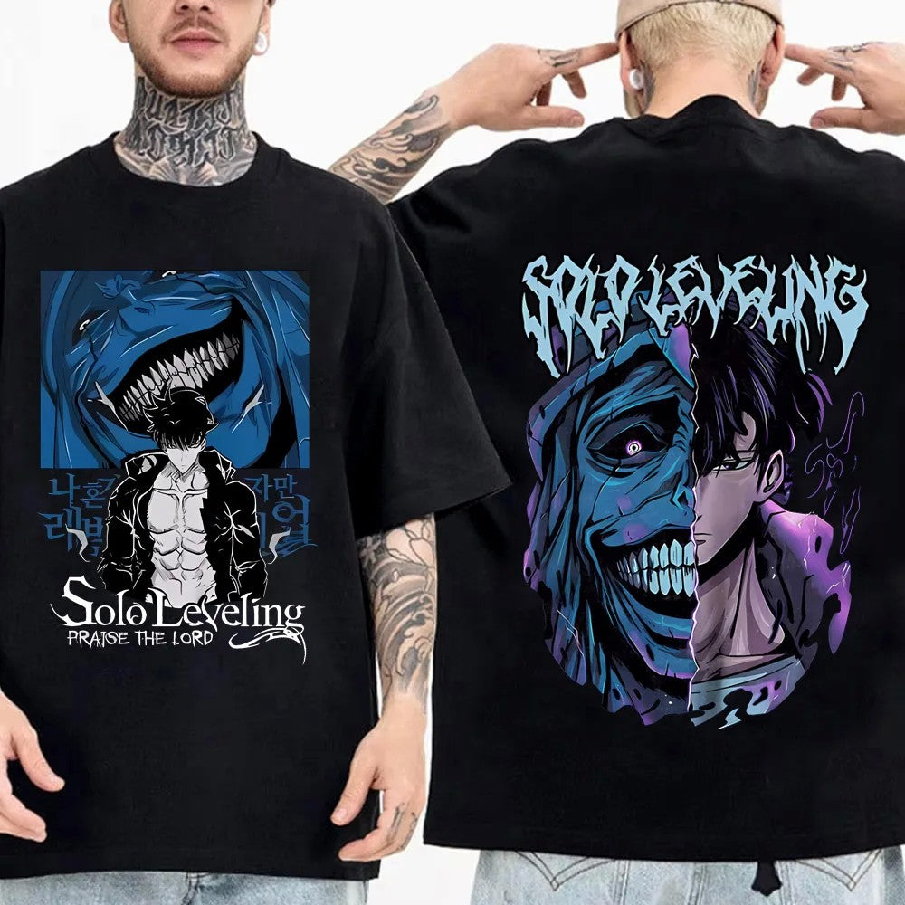 Camiseta Anime Solo Leveling estampas variadas