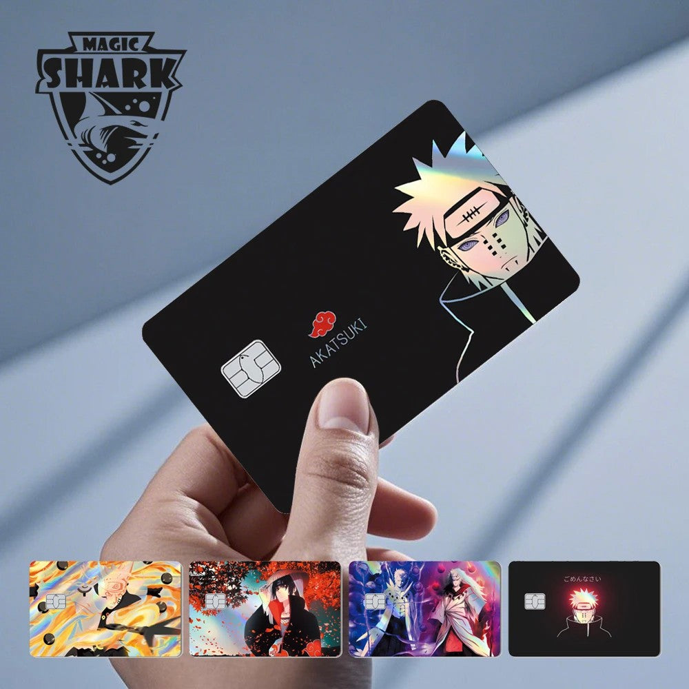 Naruto - Adesivo laser holográfico para cartão