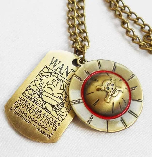 Colar Anime One Piece Luffy em metal