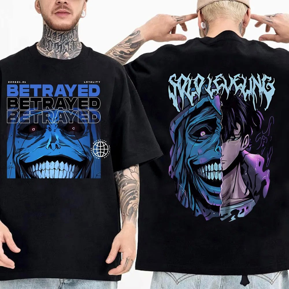 Camiseta Anime Solo Leveling estampas variadas