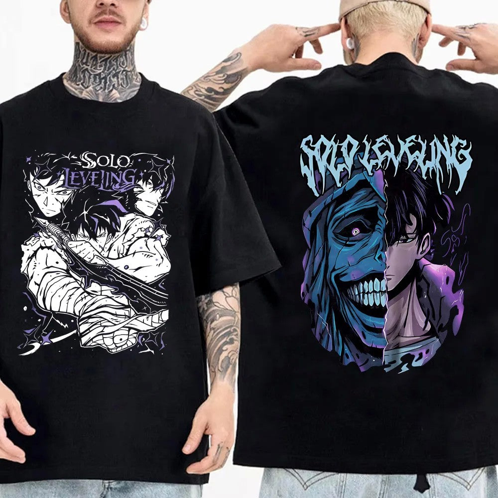 Camiseta Anime Solo Leveling estampas variadas