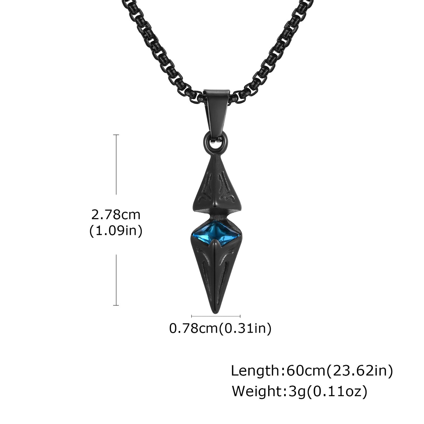 Colar de pedra azul Masculino varias cores