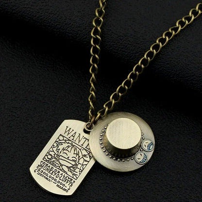 Colar Anime One Piece Luffy em metal