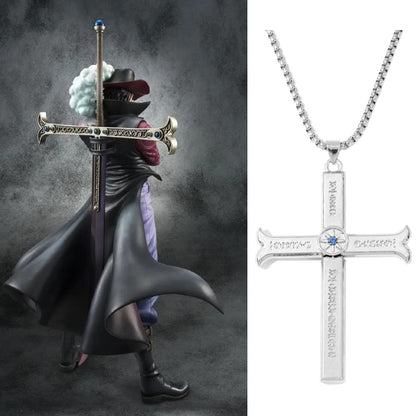 Colar Anime One Piece Dracule Mihawk