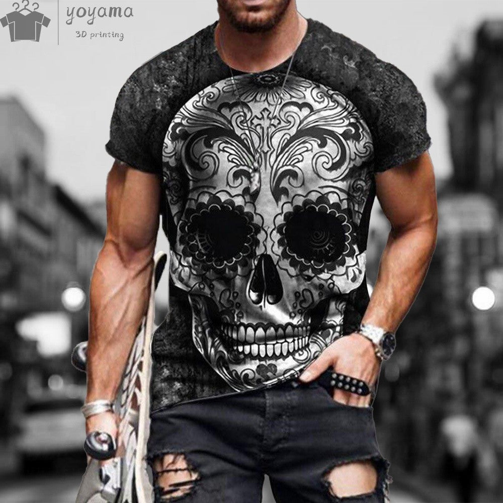 Camiseta Masculina Caveira 3d variadas