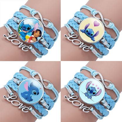 Pulseira delicada de Lilo e Stitch