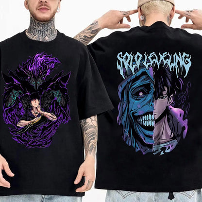 Camiseta Anime Solo Leveling estampas variadas