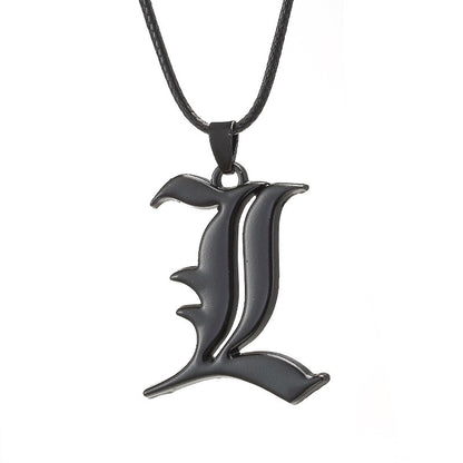 Colar Com gargantilha em couro - Anime Death Note L