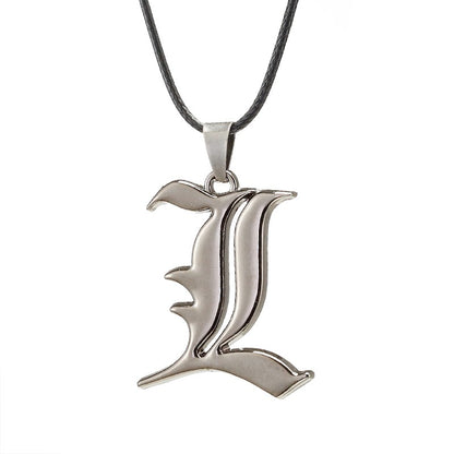 Colar Com gargantilha em couro - Anime Death Note L