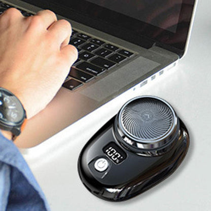 Mini barbeador elétrico para homens, display digital