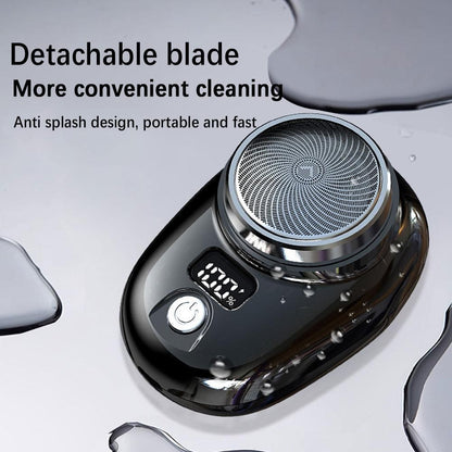 Mini barbeador elétrico para homens, display digital