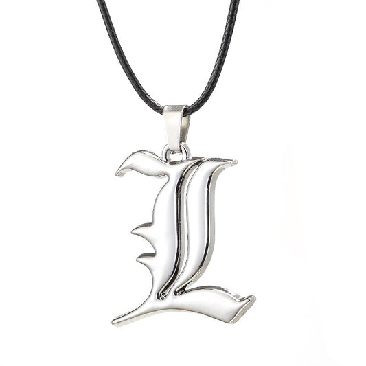 Colar Com gargantilha em couro - Anime Death Note L