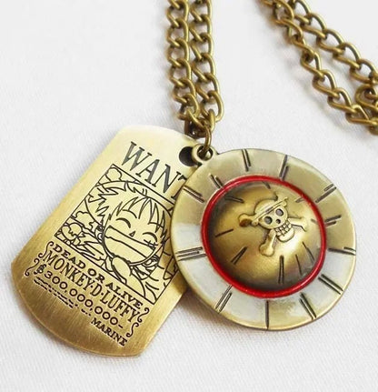 Colar Anime One Piece Luffy em metal
